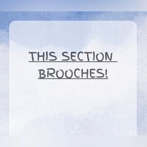 BROOCH SECTION - All Brooches